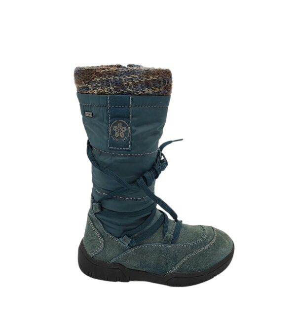 Cizme copii Lurchi 31, piele intoarsa, albastru, imblanite - imagine 1