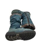 Cizme copii Lurchi 31, piele intoarsa, albastru, imblanite - imagine 4