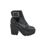 Botine dama Topshop 37, imitatie de piele, negru