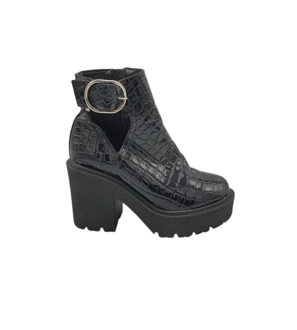 Botine dama Topshop 37, imitatie de piele, negru - imagine 1