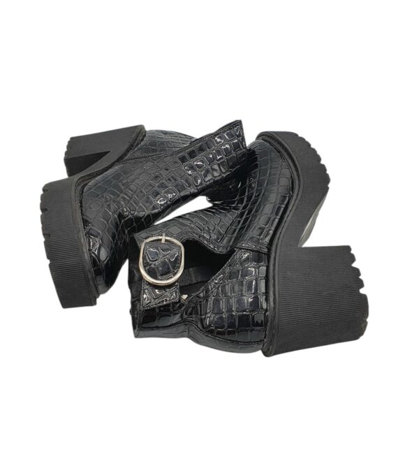 Botine dama Topshop 37, imitatie de piele, negru - imagine 4