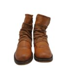 Botine dama Rieker 41, imitatie de piele, material textil, maro - imagine 3