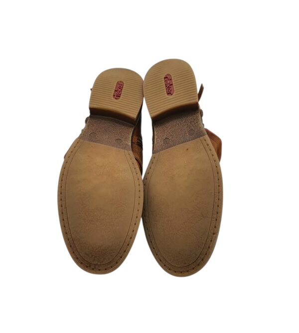Botine dama Rieker 41, imitatie de piele, material textil, maro - imagine 5