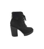 Botine dama Selected 37, material textil, negru