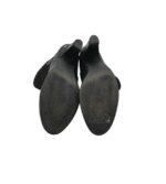 Botine dama Amber Gray 35, material textil, piele, negru - imagine 5
