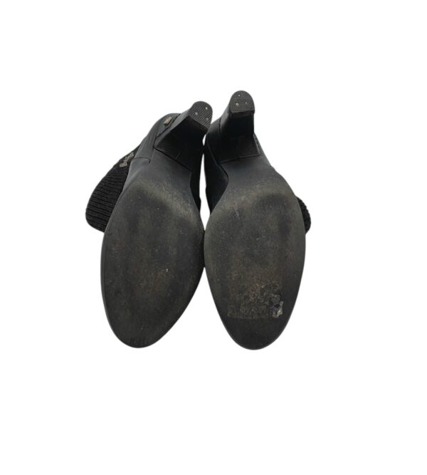 Botine dama Amber Gray 35, material textil, piele, negru - imagine 5