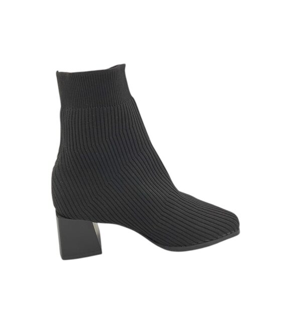 Botine dama 37, material textil, negru - imagine 1
