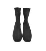 Botine dama 37, material textil, negru - imagine 3