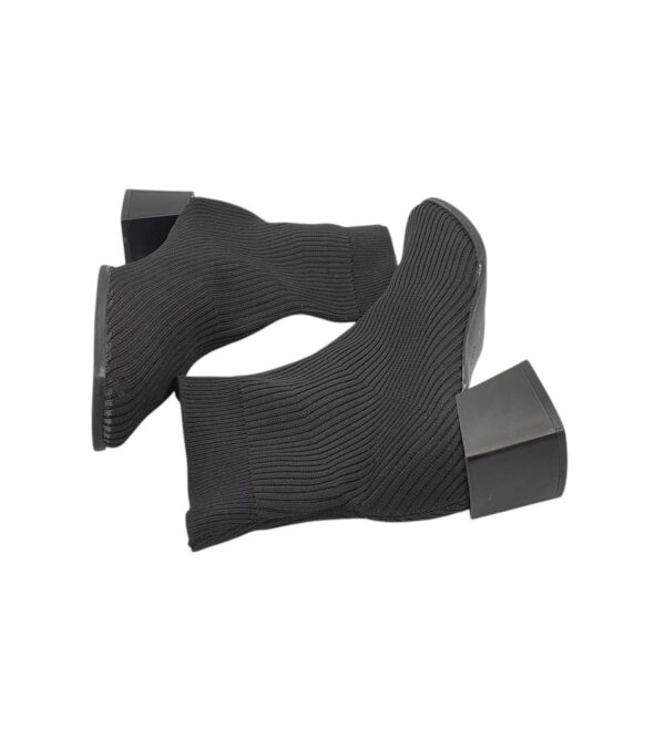 Botine dama 37, material textil, negru - imagine 4
