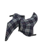 Botine dama Zara material textil, albastru alb - imagine 4