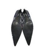 Botine dama Zara material textil, albastru alb - imagine 5