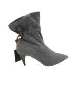 Botine dama Zara 40, material textil, gri