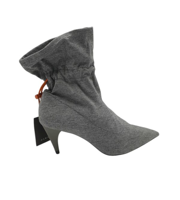 Botine dama Zara 40, material textil, gri - imagine 1