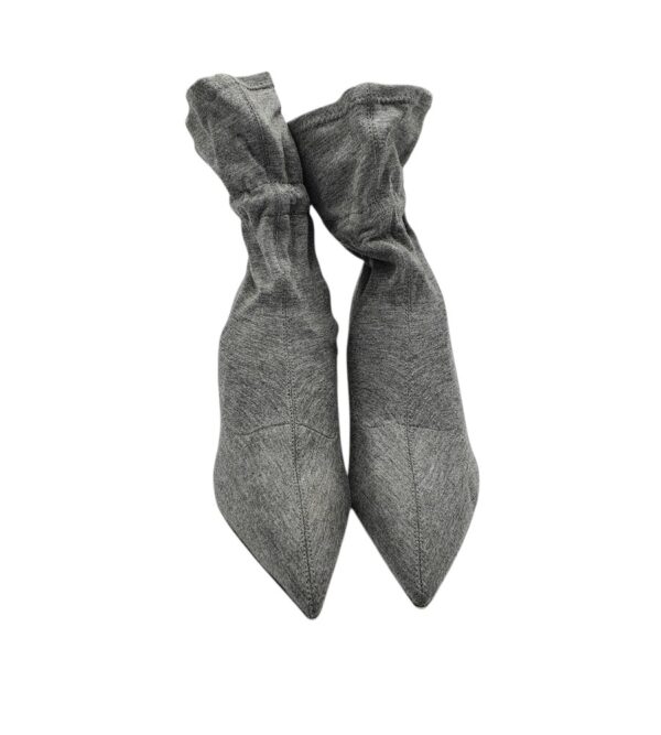 Botine dama Zara 40, material textil, gri - imagine 3