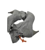 Botine dama Zara 40, material textil, gri - imagine 4