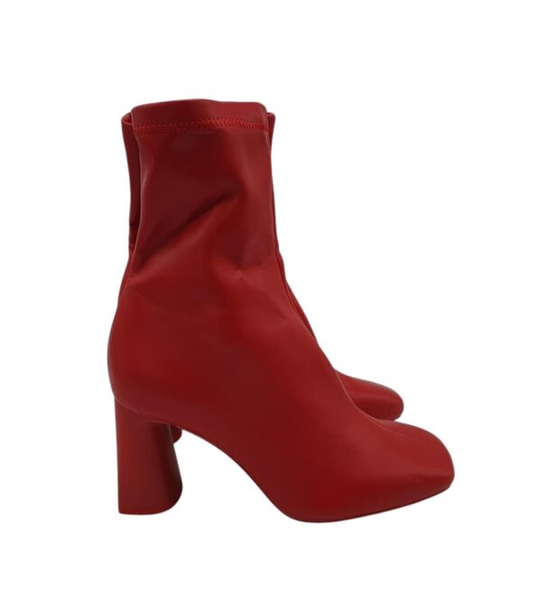 Botine dama Stradivarius 38, imitatie de piele, rosu - imagine 1