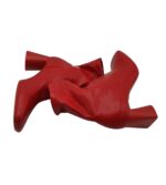 Botine dama Stradivarius 38, imitatie de piele, rosu - imagine 4