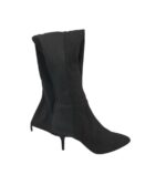 Cizme dama Bershka, material textil, negru