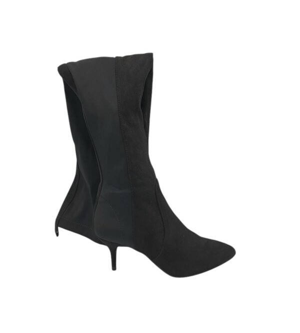 Cizme dama Bershka, material textil, negru - imagine 1