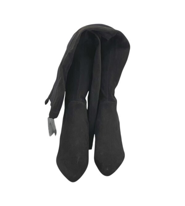 Cizme dama Bershka, material textil, negru - imagine 3