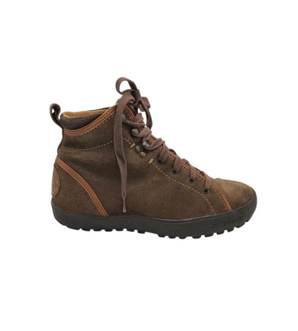Ghete dama 39, piele intoarsa, maro - imagine 1