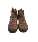 Ghete dama 39, piele intoarsa, maro - imagine 3