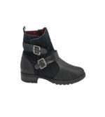 Ghete dama Remonte 40, piele, piele intoarsa, negru