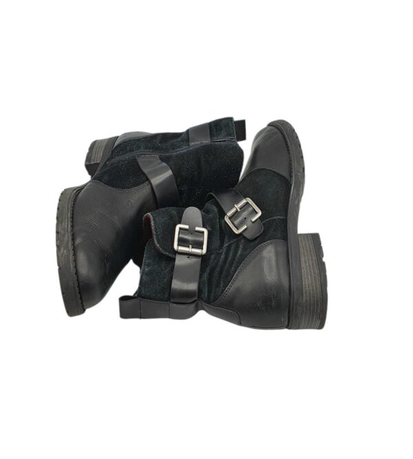Ghete dama Remonte 40, piele, piele intoarsa, negru - imagine 4