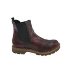 Botine dama 40, imitatie de piele, maro