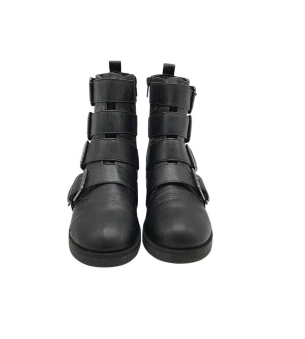 Ghete dama 38, imitatie de piele, negru - imagine 3
