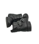 Ghete dama 38, imitatie de piele, negru - imagine 4