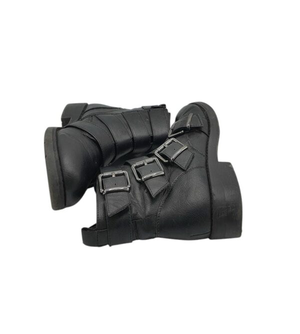 Ghete dama 38, imitatie de piele, negru - imagine 4