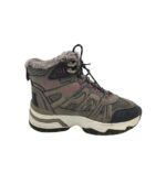 Ghete dama Landrover 39, material textil, imitatie de piele, gri, imblanite