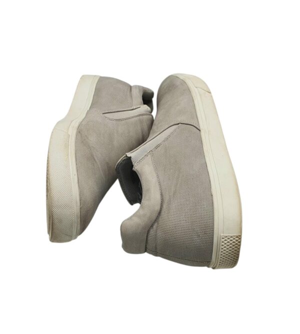Adidasi barbati 45, imitatie de piele, gri - imagine 4
