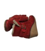 Ghete dama Gabor 40, piele intoarsa, rosu, imblanite - imagine 4