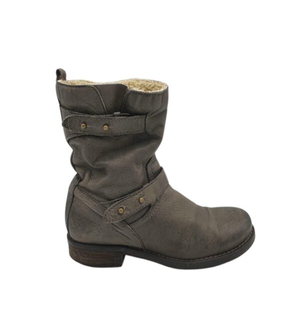 Cizme dama Jfk 38, piele, gri, imblanite - imagine 1