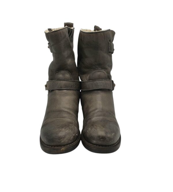 Cizme dama Jfk 38, piele, gri, imblanite - imagine 3