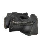 Cizme dama Lilly 42, imitatie de piele, material textil, negru, imblanite - imagine 4