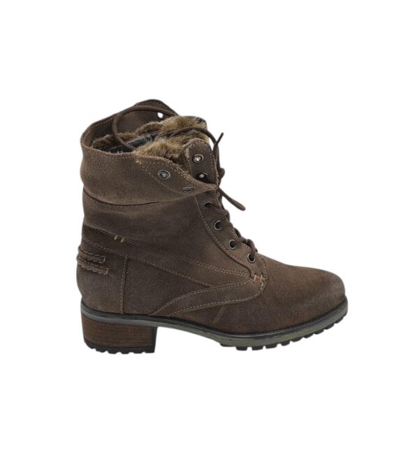 Ghete dama Landrover 40, piele intoarsa, maro, imblanite - imagine 1