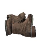 Ghete dama Landrover 40, piele intoarsa, maro, imblanite - imagine 4