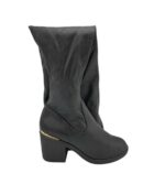 Cizme dama Even & Odd 42, imitatie de piele, negru