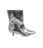 Botine dama Zara, imitatie de piele, argintiu