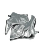 Botine dama Zara, imitatie de piele, argintiu - imagine 4