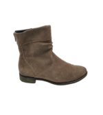 Botine dama 40, piele intoarsa, bej