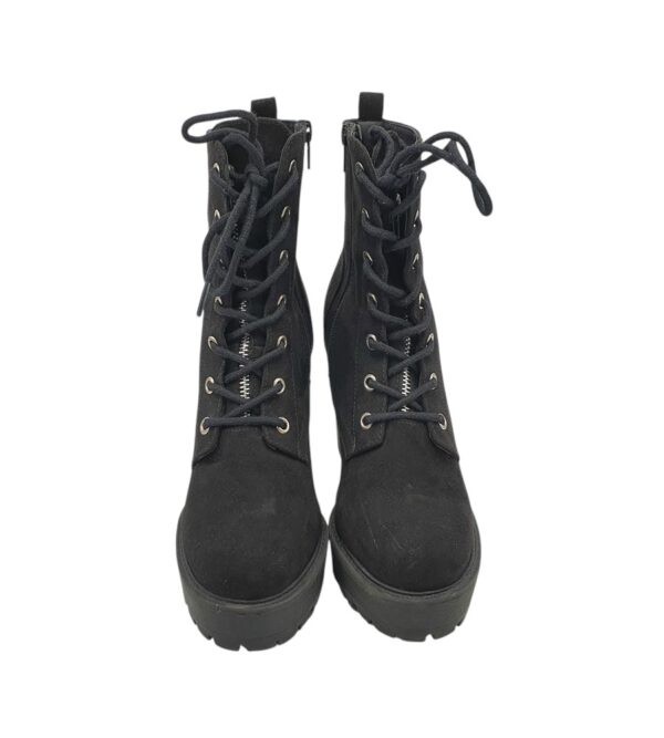 Botine dama Catwalk 39, material textil, negru - imagine 3