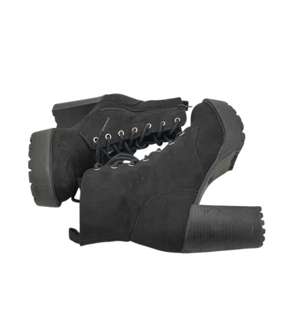 Botine dama Catwalk 39, material textil, negru - imagine 4