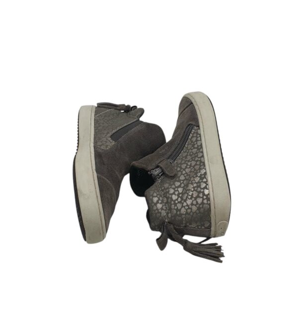 Ghete copii Geox 30, piele intoarsa, gri - imagine 4