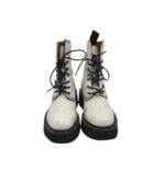 Ghete dama  Zara 37, piele, alb - imagine 3