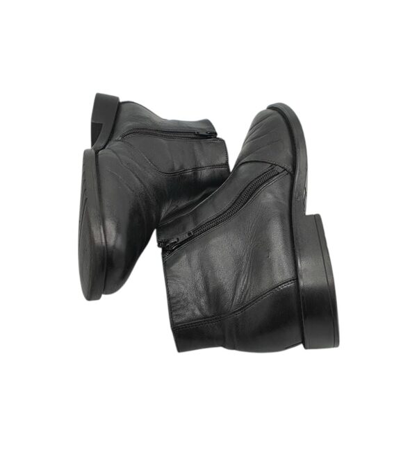 Ghete barbati Salamander 40, piele, negru, imblanite - imagine 4