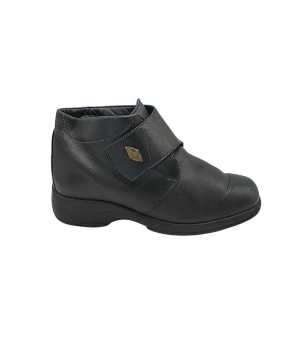 Ghete dama Solidus 41, piele, negru, imblanite - imagine 1